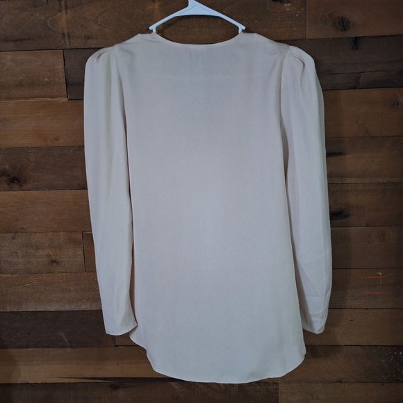 Express Cream Puff Sleeve Wrap Blouse - Picture 5 of 5